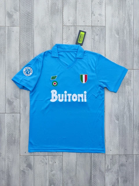 Maillot Napoli 1987-88 Maradona - Édition Buitoni Scudetto - Taille L - Neuf Avec étiquettes - Vintage