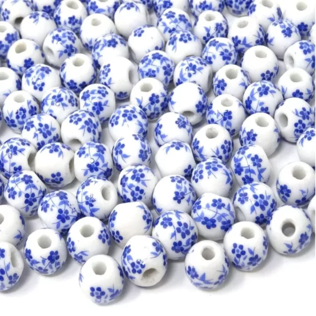 100pcs Porcelain Porcelain Beads 100PCS Loose Beads  Jewelry Making