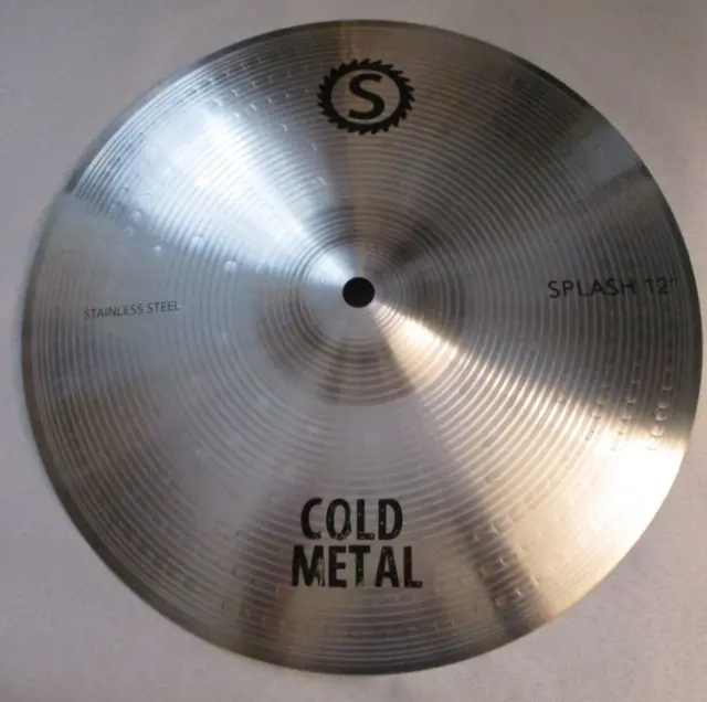 12" Inch Cold Metal Stainless Steel Splash Cymbal 327 grams