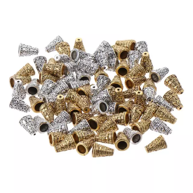 Gold, silver Cone Bead Caps Cone Alloy Bead 2 Colors  Jewelry Accessories