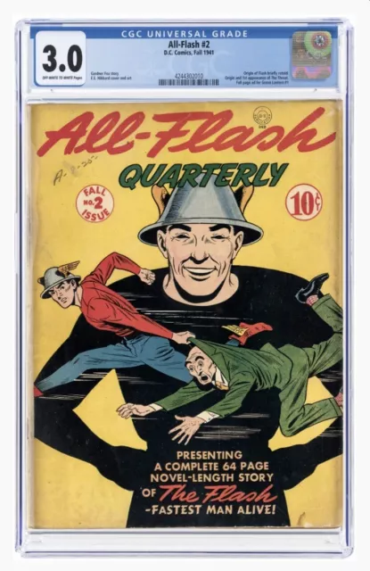 All-Flash #2 Fall 1941 Cgc 3.0 Good/Vg.