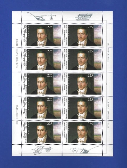 FRG / BUND No. 2255 I, Albrecht Daniel Thaer, complete Bow of ten **!!