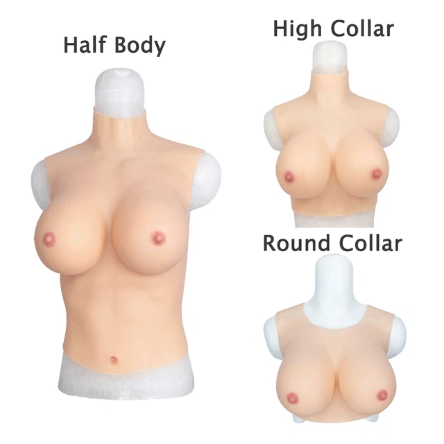 USA Silicone Crossdresser Breast Forms Breastplates Drag Queen Fake Boobs