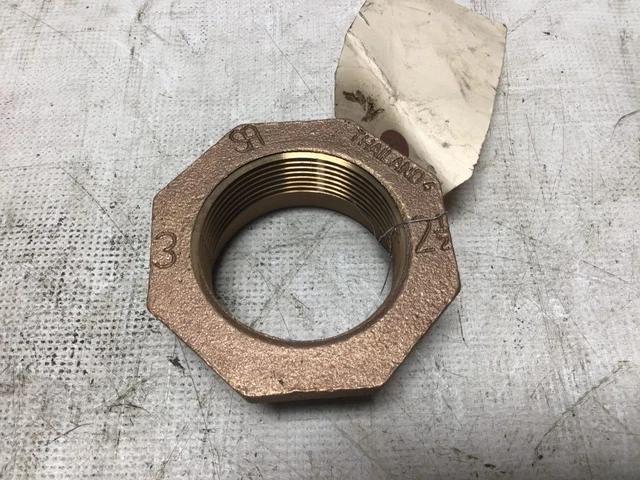 3" X 1/2" Hex Threaded Brass Bushing