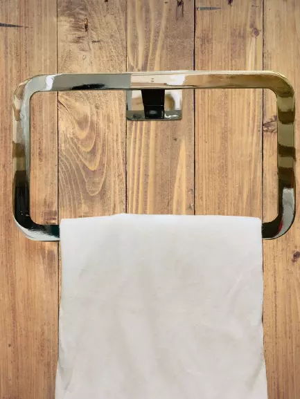 Heavy White Iron Towel Bar Rack Kitchen Bathroom Towel Holder Wall Mount Hanger