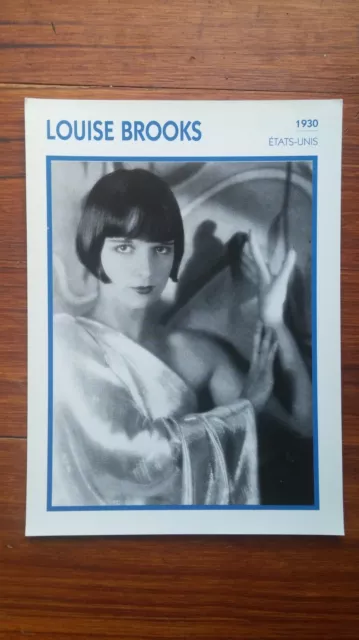 LOUISE BROOKS  fiche cinéma carte lobby card actor movie 1992