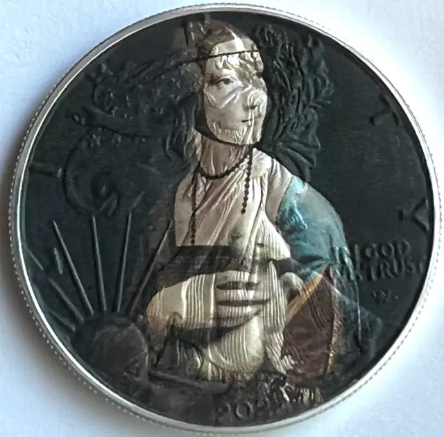 Leonardo da Vinci Lady with Ermine -  American Silver Eagle 1oz Silver art Coin