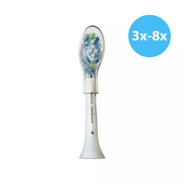 3-8x Philips Sonicare DiamondClean Adaptive Clean Brush Heads | White | w/o Box