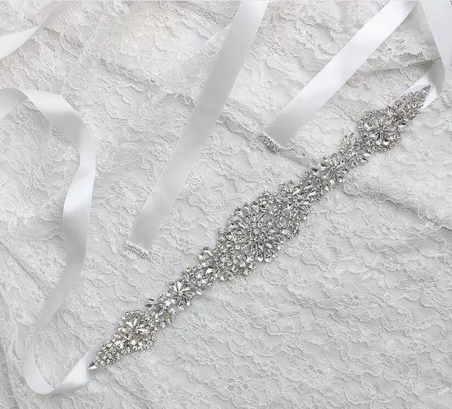 Hot Rhinestones Bridal Sash Wedding Dress Sash Beaded Belt Crystal Waist Belt