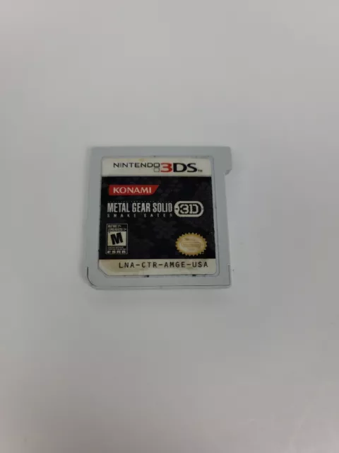 Metal Gear Solid 3D: Snake Eater (Nintendo 3DS, 2012) Cart Only, Tested, Works Metal Gear Solid 3D: Snake Eater (Nintendo 3DS, 2012) Cart Only, Tested, Works