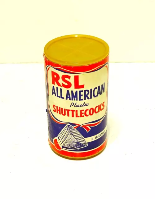 Badminton Vintage Shuttlecock by RSL All American Plastic in Original Can Unused
