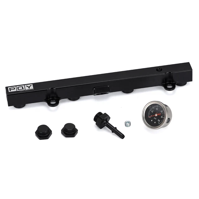 HIGH FLOW FUEL Rail With 1/8npt Gauge For 0106 Honda K20 K24 Rsx Civic
