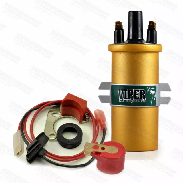 Powerspark Electronic Ignition Kit Viper VCS Gold Sports Coil for Lucas 23D 25D