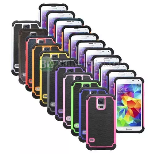 NEW LOT Hybrid Rugged Rubber Matte Hard Case for Android Samsung S5 100+SOLD