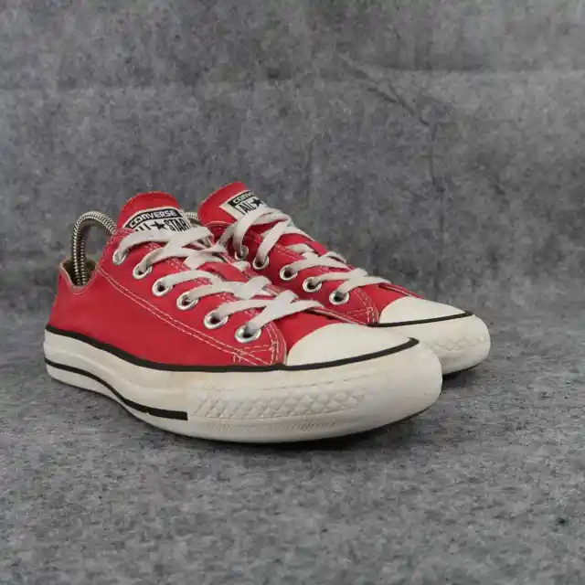 Converse Shoes Womens 7 Sneakers Chuck Taylor All Star Low Red Canvas Classic