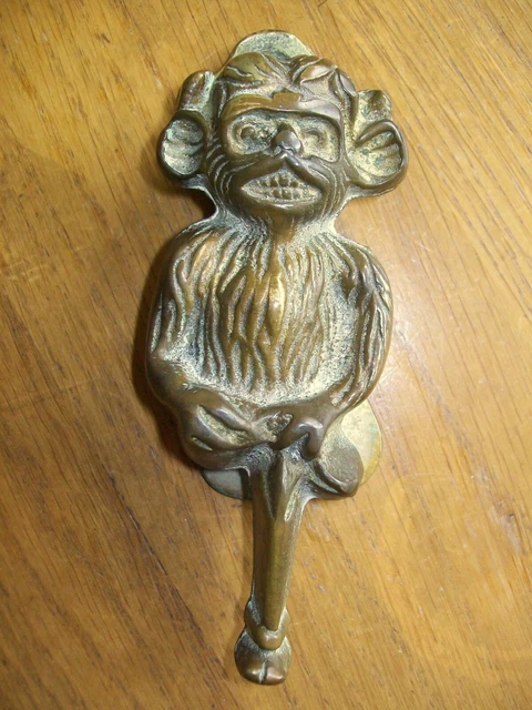 Nice Little Lincoln Imp Vintage Brass Door Knocker