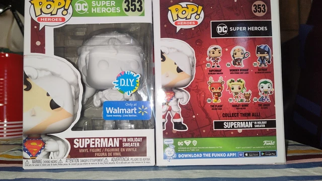 Funko Pop DC Heroes Superman in Holiday Sweater 353 DIY Walmart Exclusive Figure