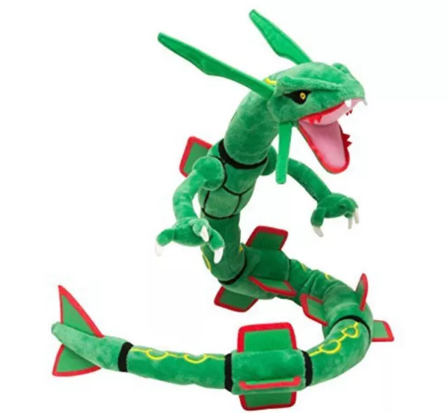 2 Styles Dragon Plush Toy Mega Rayquaza 80CM Green And Shiny Black Soft Stuffed  Animal Cartoon Figures Doll