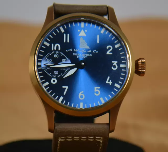 Handmade A Wolfe & Co Dealgros Pilot Wristwatch