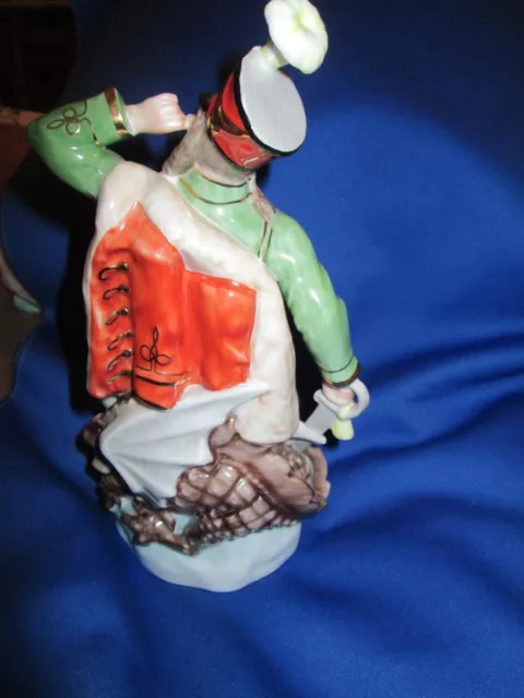 Herend Porcelain Hungarian Hussar Soldier Dragon Slayer Figure 8.5" 3