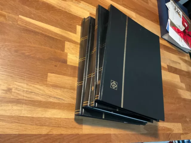 LIGHTHOUSE stockbooks 3x 16/32 random filled some commonwealth 2x A4 8/16 empty
