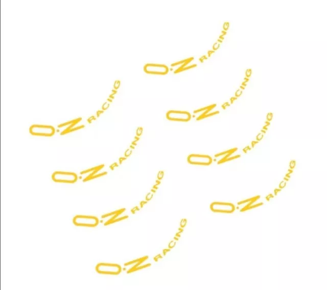 oz Racing logo Aufkleber Sticker Felgenaufkleber Set Gold Gelb Felgen emblem