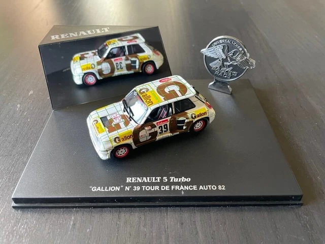 Miniature Renault 5 Turbo Gallion N°82 – Universal Hobbies 1/43, Tour De France Auto 1982