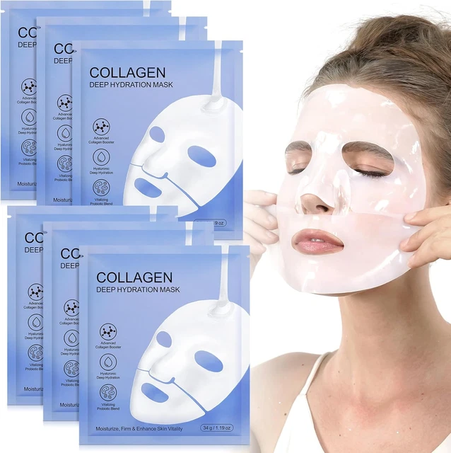 BIO COLLAGEN REAL Deep Mask, Viso Mask, Overnight Firming Mask, anti ...