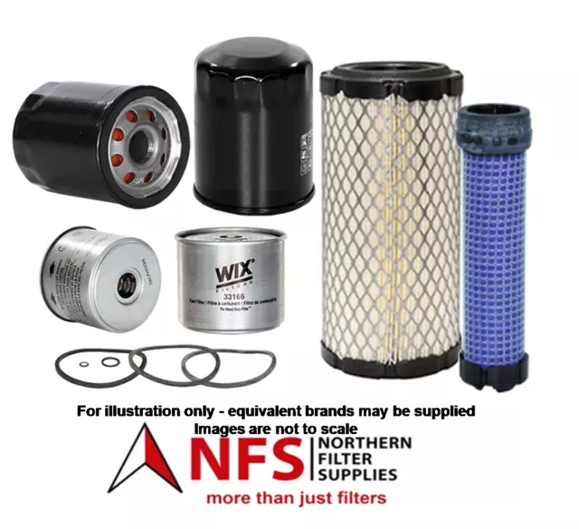 NFS Filter Kit fits JCB 8008 Micro Digger JCB Micro Plus T2 Oil Fuel 2 x Air