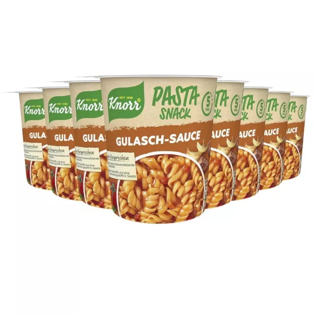 Knorr pasta snack pentola salsa gulasch deliziosa pasta istantanea pronta 8x60 g