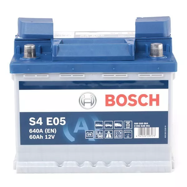 BOSCH BATTERIA AUTO S4 12V 60AH 640A EFB START & STOP +DX  dimens. 242X175X190 2