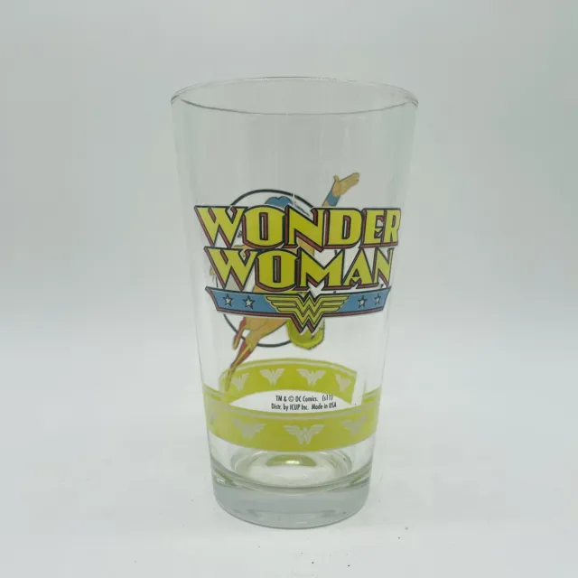 Vintage DC Comics Wonder Womans Glassware Cup Glass Made In USA