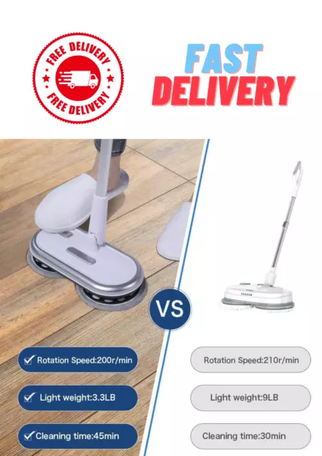 Electric Cleaner Polisher Machine Floor Scrubber Buffer Burnisher Tile Hard Wood