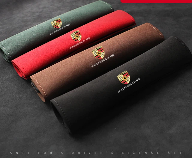 2Pack Car Seat Belt Pads Cover Suede  Auto Safety Belt  for  PORSCHE