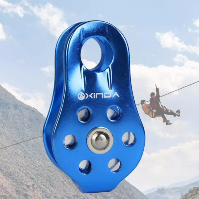 QINGCHU Seilrolle Umlenkrolle 20 kN - Kletterrolle Aluminium Außenlager Heben vo