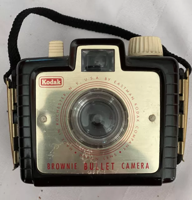 EASTMAN KODAK COMPANY BROWNIE BULLET CAMERA with Original Strap (1957 to 1964)