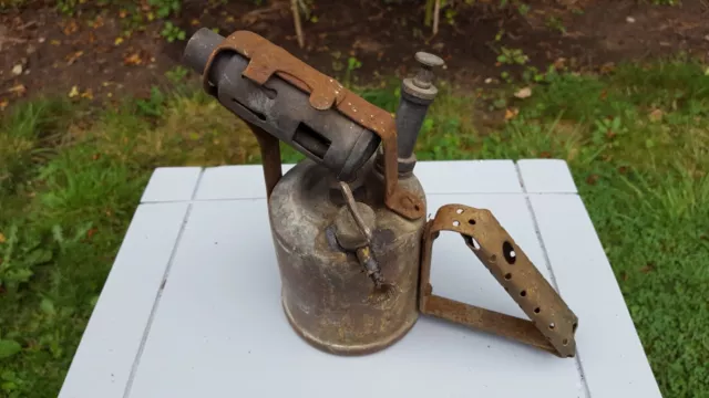 Vintage British Brass Burmos 3/4 Pint Paraffin Blow Lamp Torch