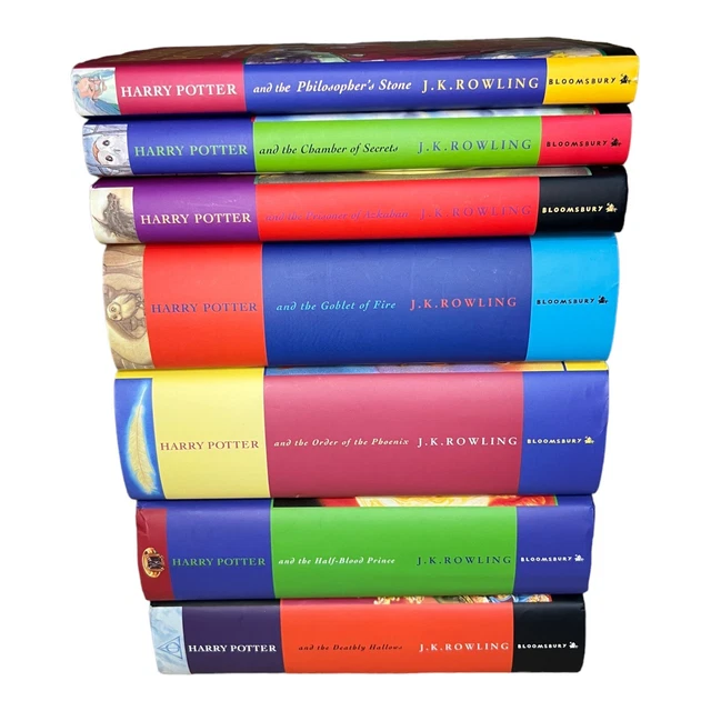 Harry Potter Complete Bloomsbury Book Set 1-7 All Hardcovers + Dust Covers VGC