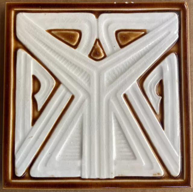 Germany - Villeroy & Boch - Antique Art Nouveau Majolica Tile C1900