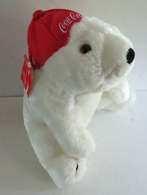 The Coca-Cola Company Plush White Polar Bear~ By Dakin~Red Hat~NWT ~1995