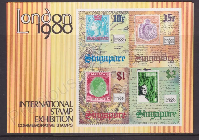 London 1980 International Stamp Exhibition Singapore Sheet Sg Ms381