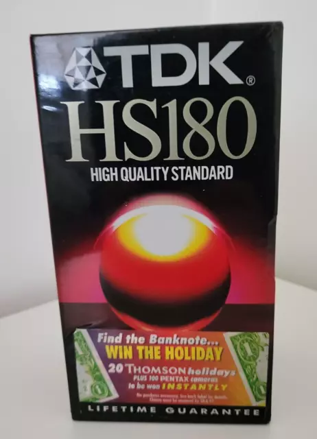 TDK HS180 VHS CASSETTE Tapes 3hr High Quality Standard Blank Video VHS Tapes x 3