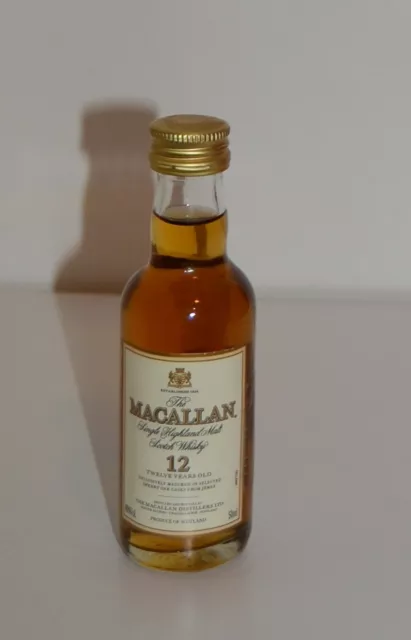 Single Malt Scotch Whisky MACALLAN 12 years old - 50ml - miniature mignon ( B )