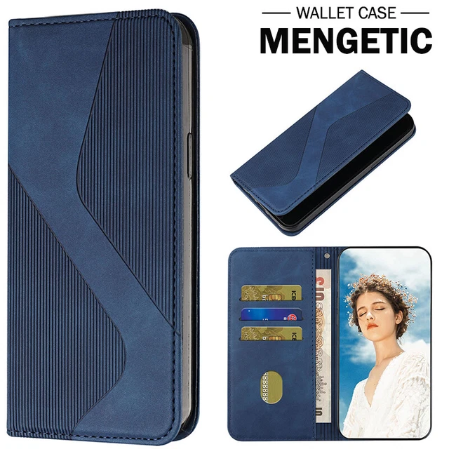 For iPhone 14 13 12 11 Plus/Pro/Max 7/8 Magnetic Wallet Case Leather Flip Cover