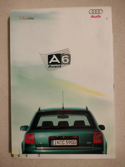 Audi A6 press kit information brochure from 90s