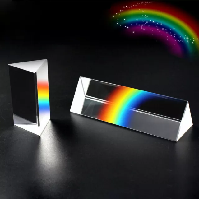 Dreieckiger Prisma-Regenbogen-Prisma-Kristall Physikalisches Lichtexperiment