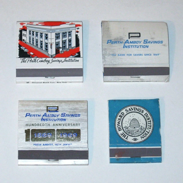 LOT OF PERTH AMBOY SAVINGS & HOWARD BANK Advertising Front Strike