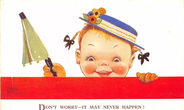 Cpa Illustrateur Signe Mabel Lucie Attwell Don't Worry