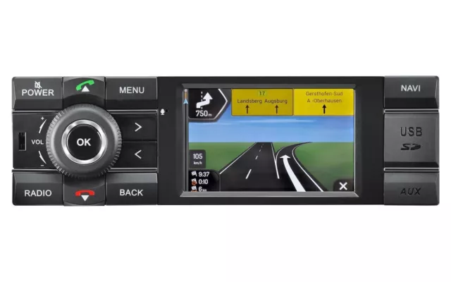Kienzle MCR 1031 NAV 1 DIN Autoradio Navigation DAB+ USB Bluetooth MP3 AUX