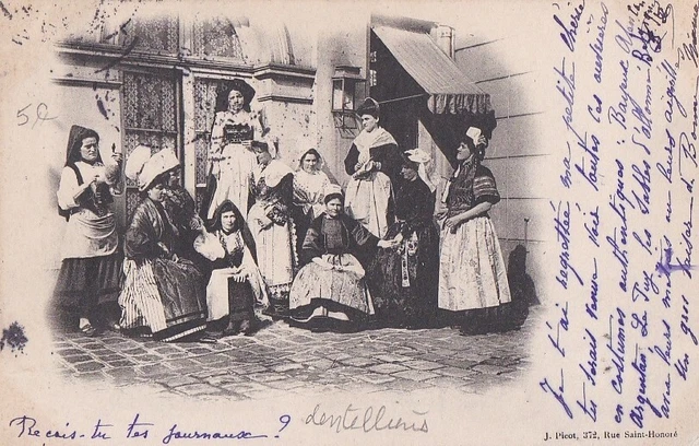 CPA 14 61 BAYEUX ARGENTAN ALENCON LE PUY ALALSACE 1905 Lace Up in Costume